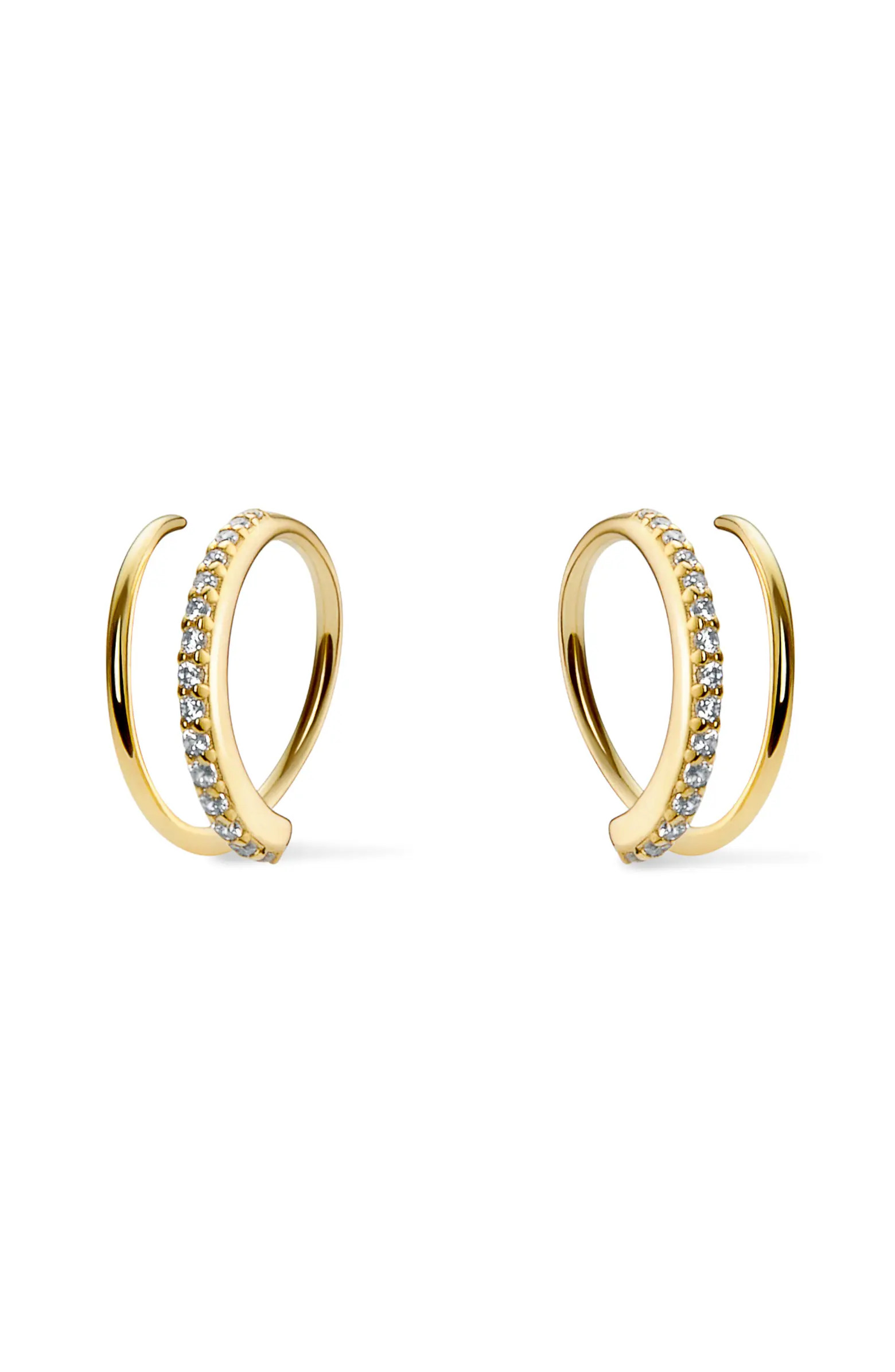 Double Hoop Earrings - Harley Pave | Nordstrom