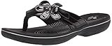 Clarks Women's Brinkley Flora Flip-Flop, Black Patent Synthetic, 5M | Amazon (US)