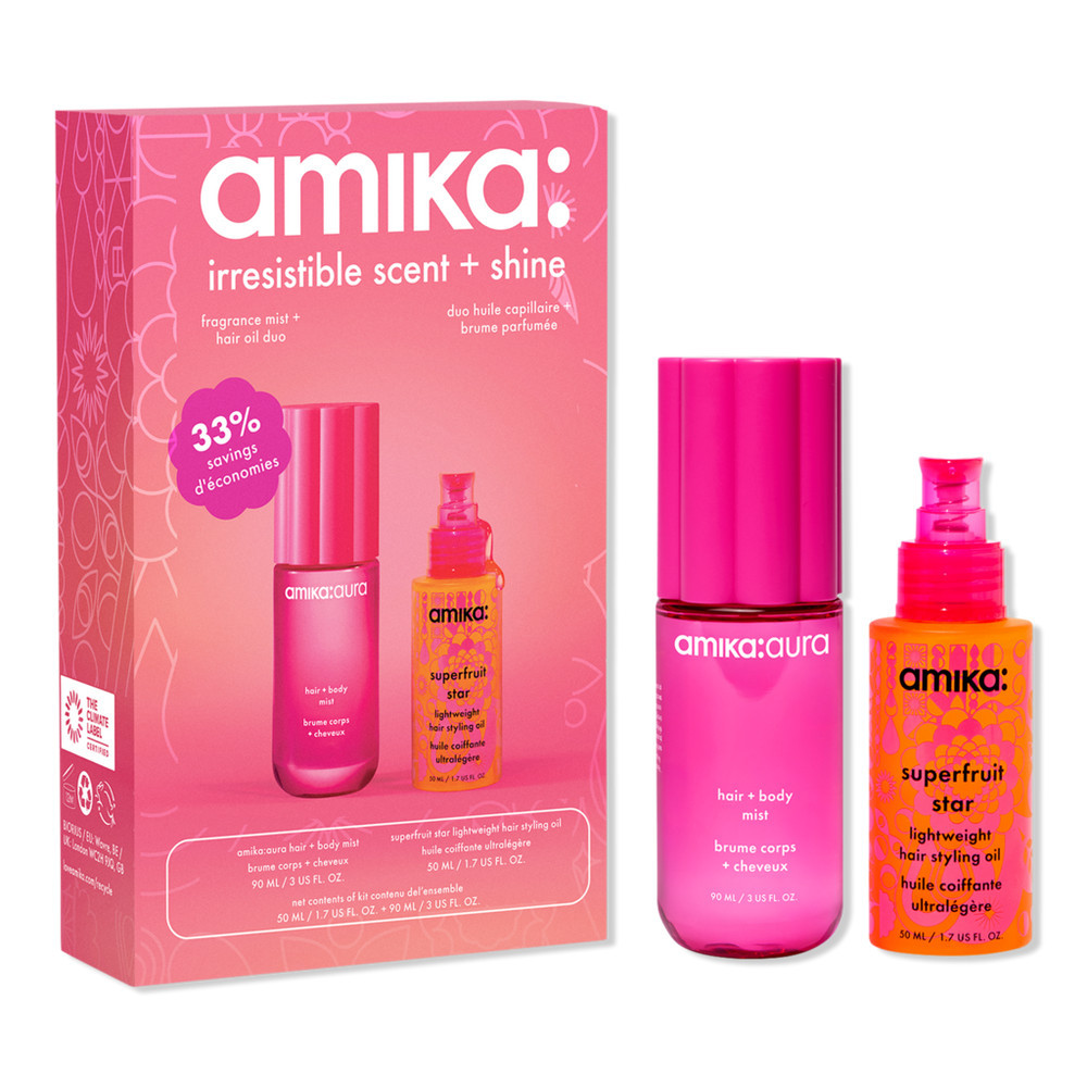 amika Irresistible Scent and Shine Fragrance Mist and Hair Oil Duo | Ulta