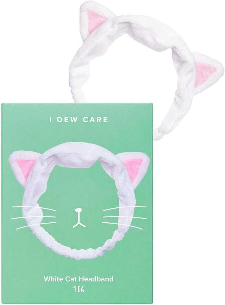 I DEW CARE Face Wash Headband - White Cat | Animal Head band for Face Washing & Skincare, Soft & ... | Amazon (US)