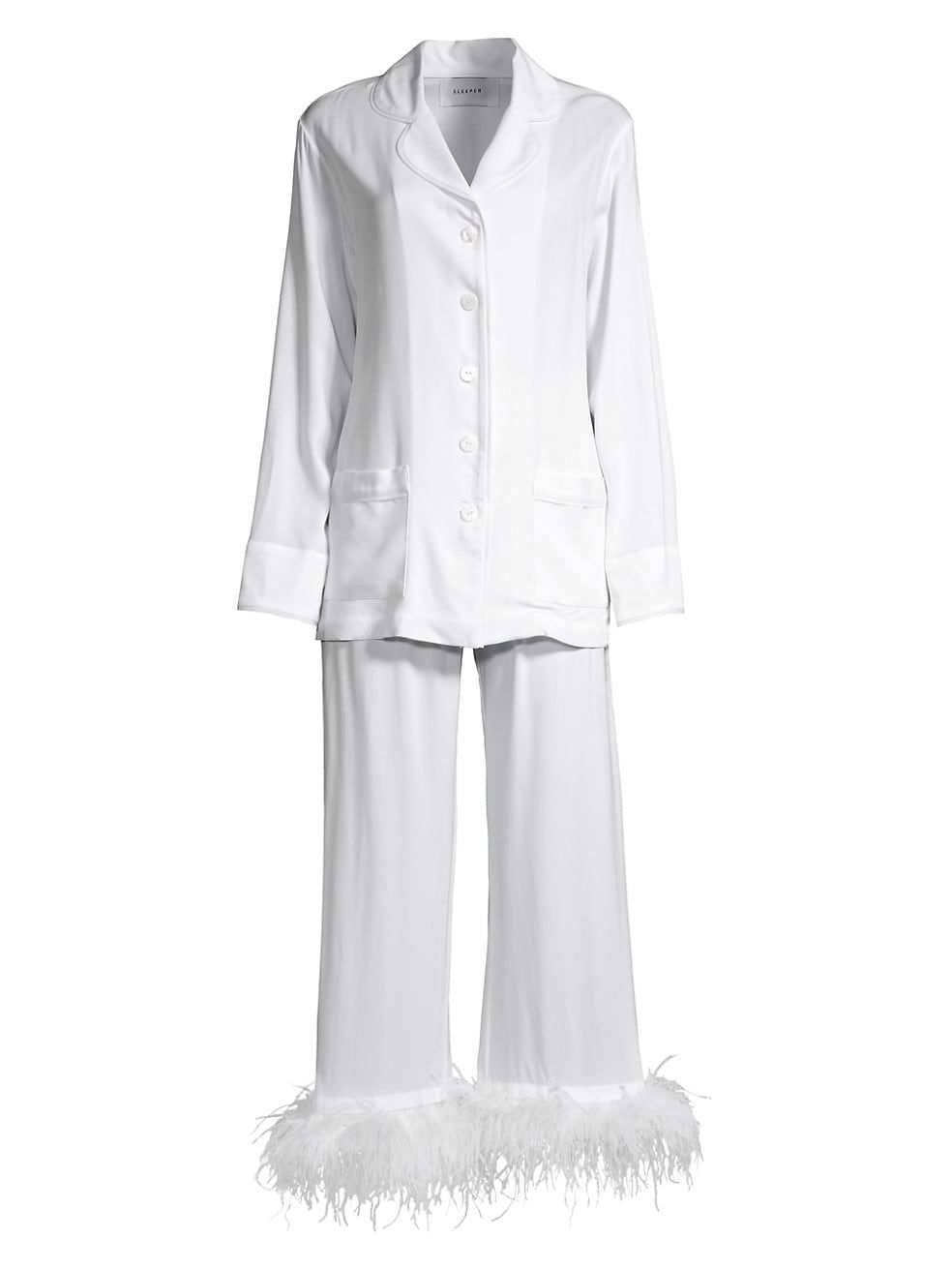 Party Faux Feather 2-Piece Pajama Set | Saks Fifth Avenue