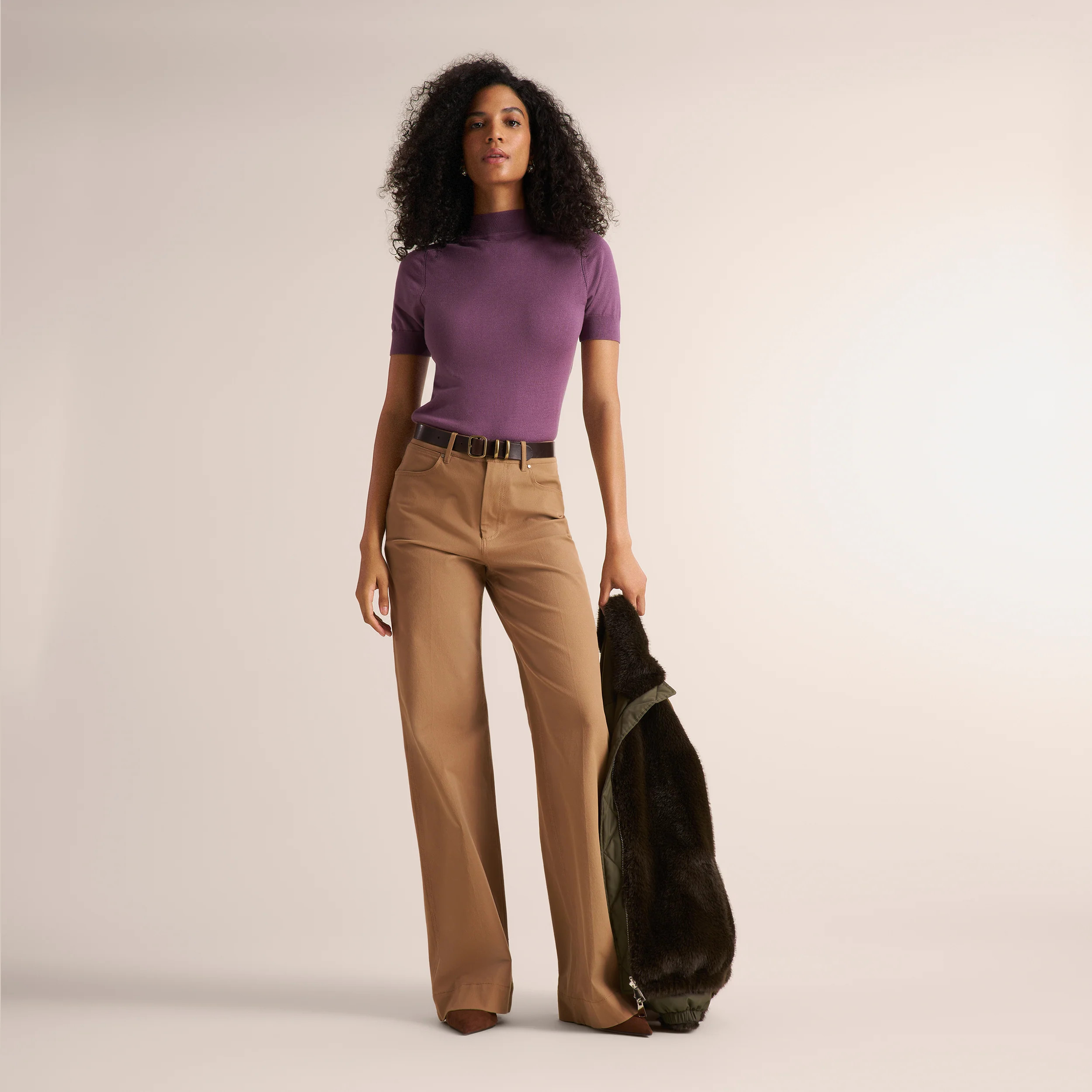 Milo All-Day Jean - Eco Better Than Denim :: Saddle | MM LaFleur