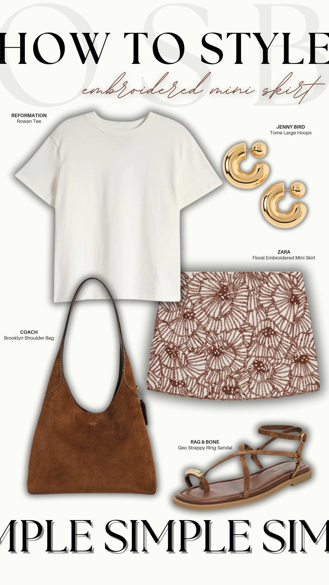 How to style the Zara embroidered mini skirt simple!🤎

#LTKStyleTip