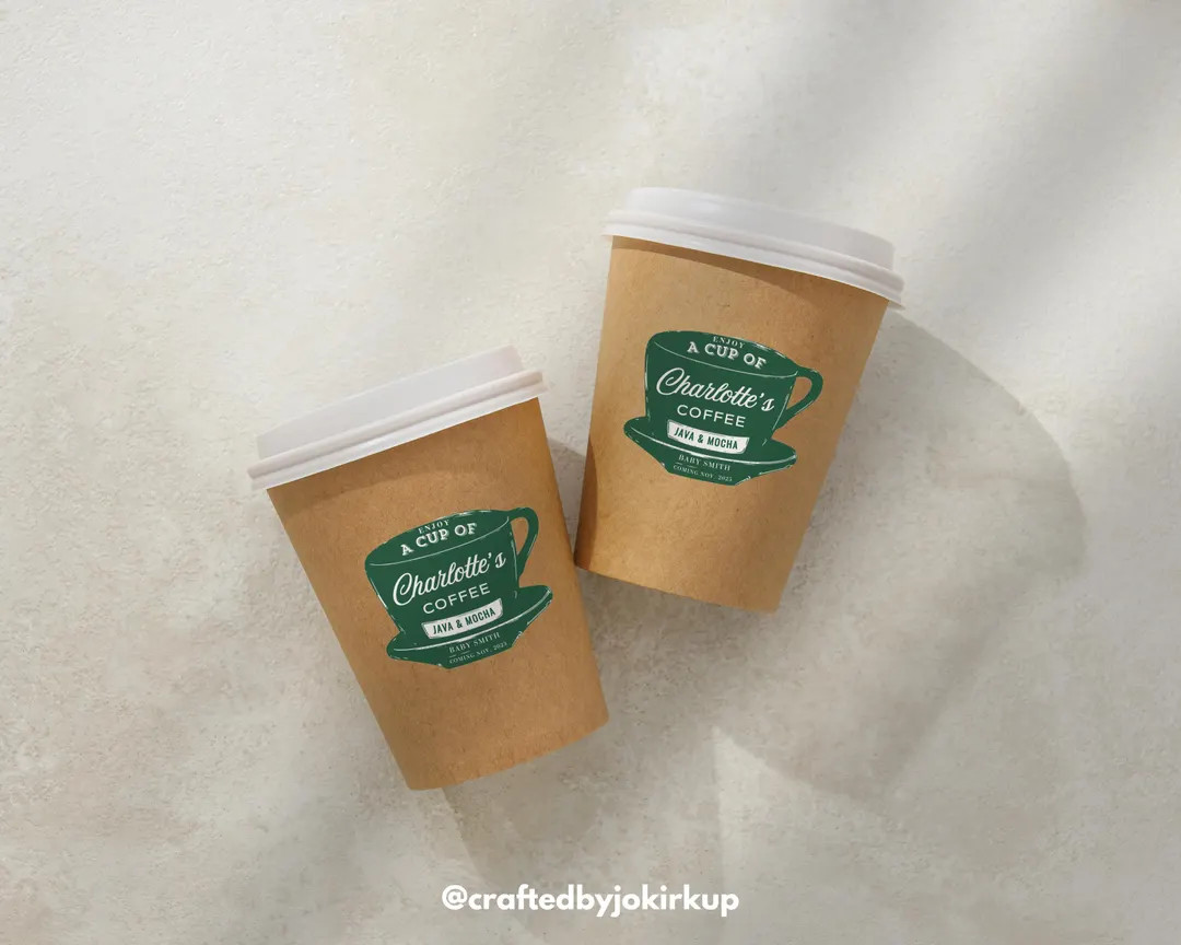 Ralph’s Coffee Cup Stickers, Customizable Coffee Shop Logo, Baby is Brewing Sticker, Polo Bear ... | Etsy (US)