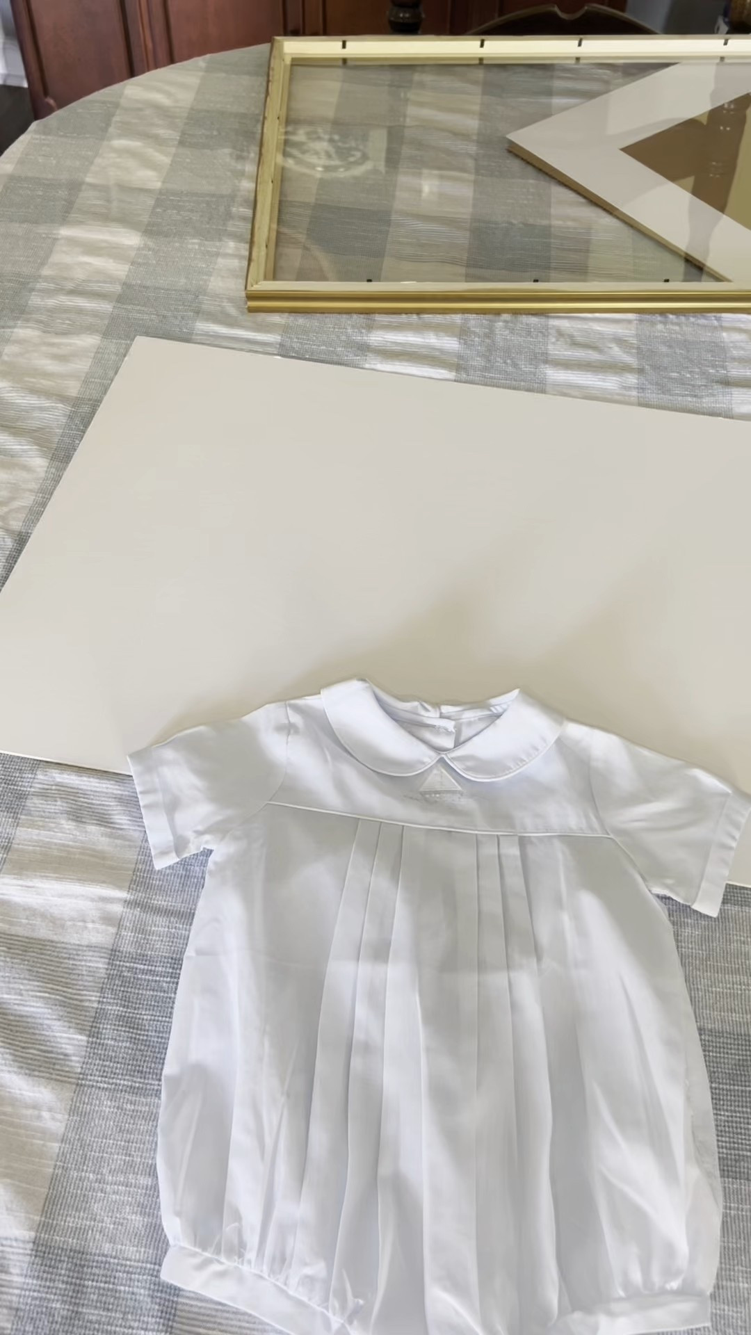 The sweetest DIY for my little guy! Finally getting around to framing his coming home outfit 🥹🤍 #foryourpage #motherhood #cominghomeoutfit #heirloom #keepsake #timeless #classicchildrensclothing #babyboy 

#LTKBaby #LTKHome