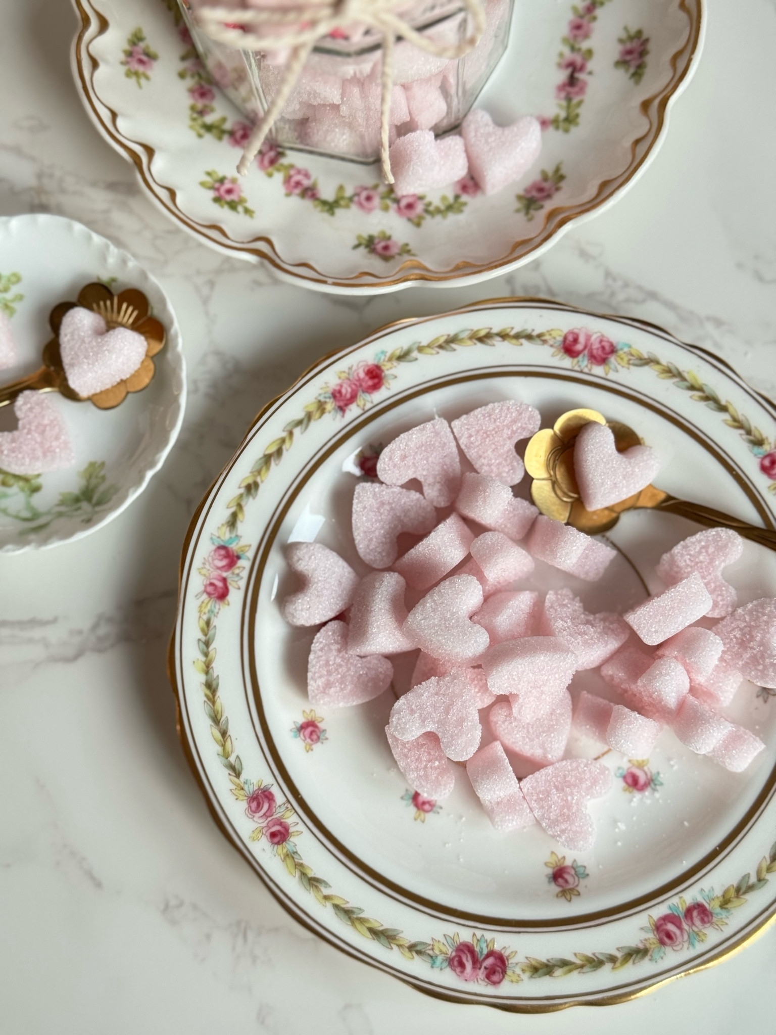 💖 Sweeten up your tea time with these DIY Pink Sugar Hearts! 💖 These charming heart-shaped sugar cubes add the perfect touch of elegance to coffee, tea, and special gatherings. Styled with vintage-inspired china, floral details, and romantic hues, this setup is perfect for Valentine’s Day, bridal showers, or cozy afternoon tea. ✨💕

Find pretty tea sets, gold spoons, and charming kitchen essentials to recreate this look in my LTK shop! 🛍️ ☕ #LTKhome #LTKValentines #TeaTime #RomanticDecor #GiftIdeas

#LTKHome #LTKParties
