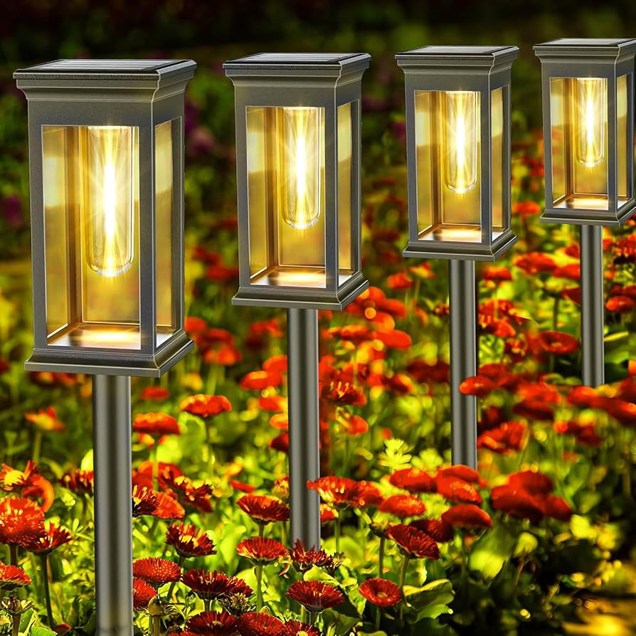 Bright Solar Lights Outdoor,8 Pack Led Solar Pathway Lights Outdoor Waterproof,Auto On/Off Cool W... | Amazon (CA)