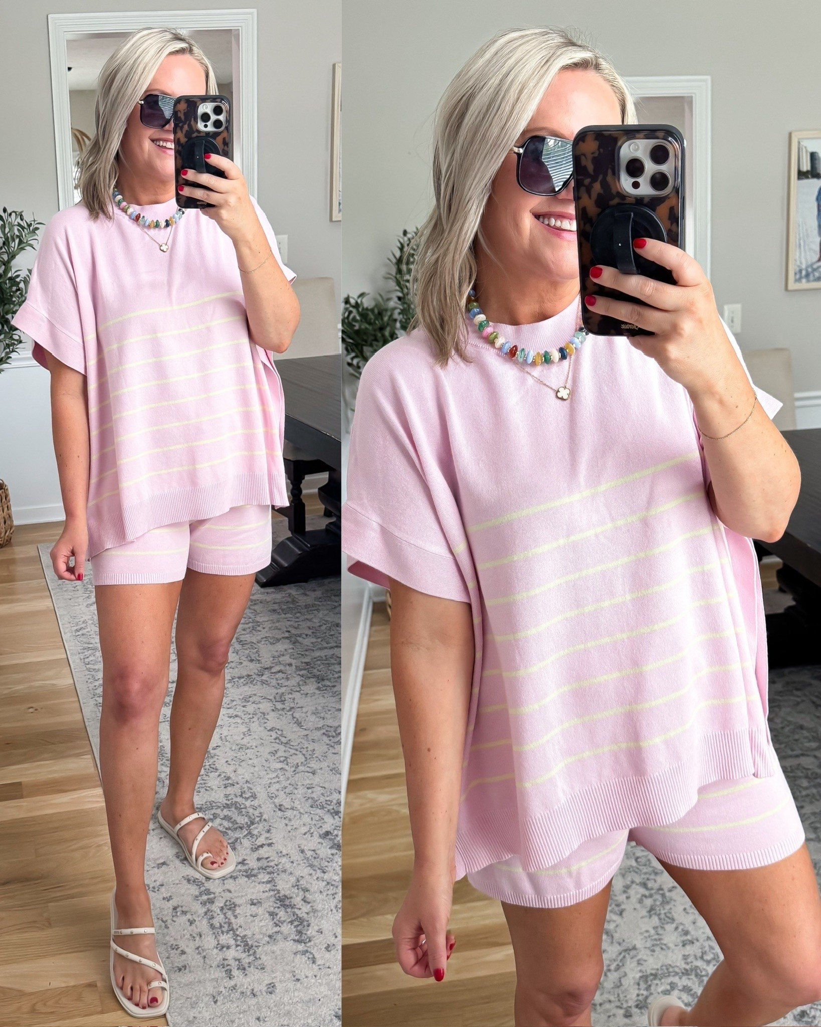 This pink set is the ultimate blend of comfort and style, perfect for lounging or running errands in a polished way. The soft hue and matching pieces make it effortlessly chic. 

Pink set, matching outfit, casual style, comfy fashion, coordinated look, pastel outfit, everyday chic, lovelylifestyling

#LTKmomlife #LTKootd #LTKOver40