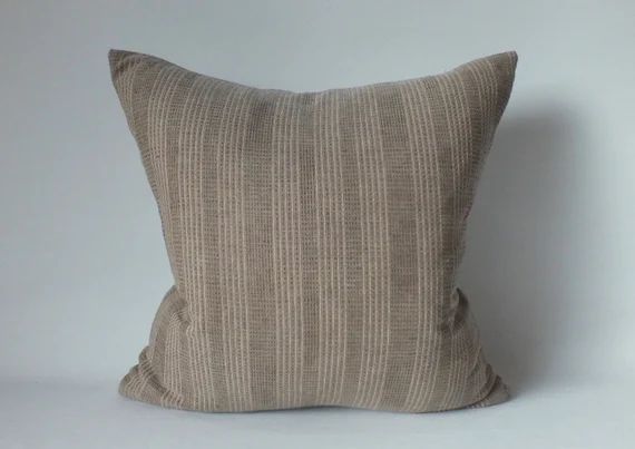 Brown Cream  Striped Sashiko Pillow Cover Throw decorative | Etsy | Etsy (US)