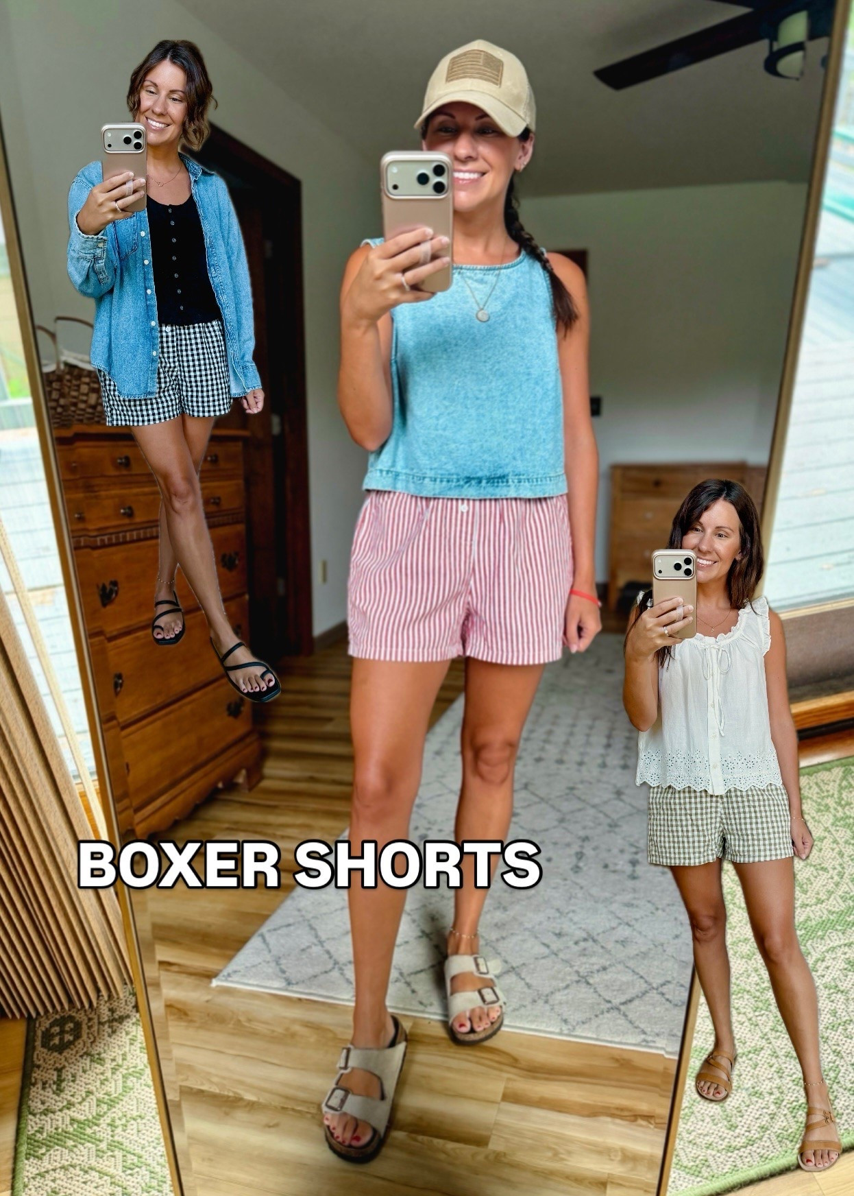 I’m wearing xs in the gingham pairs and small in the red striped pair

#LTKPetite #LTKstorytime #LTKootd