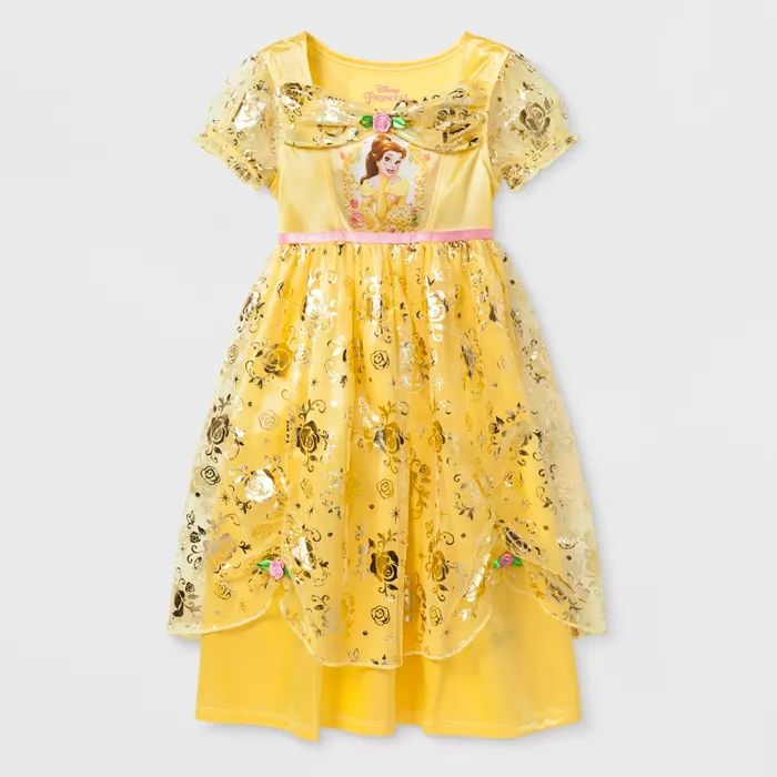 Toddler Girls' Disney Princess Belle Nightgown - Yellow | Target