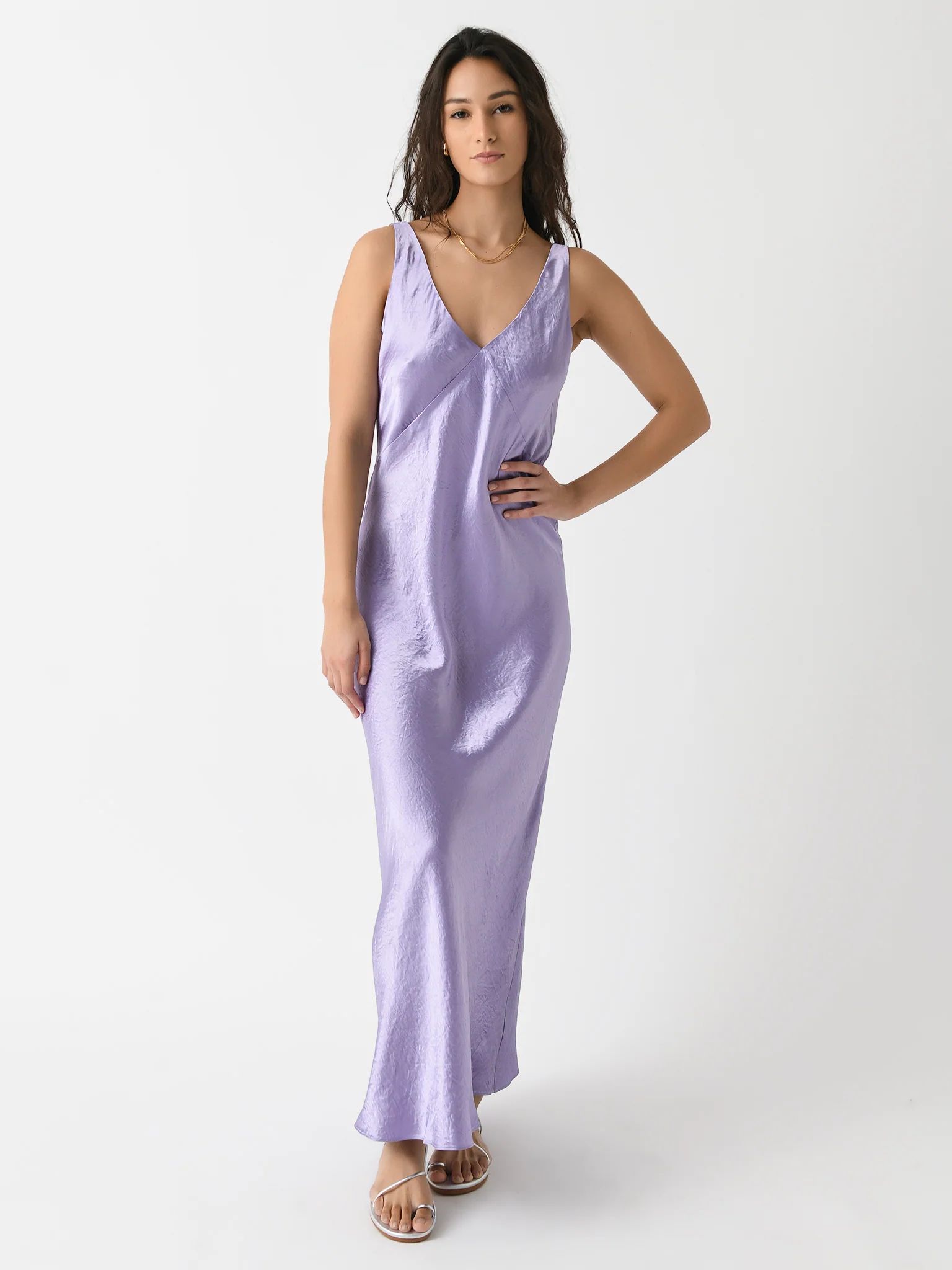 VINCE
                      
                     Women's V-Neck Maxi Slip Dress | Saint Bernard