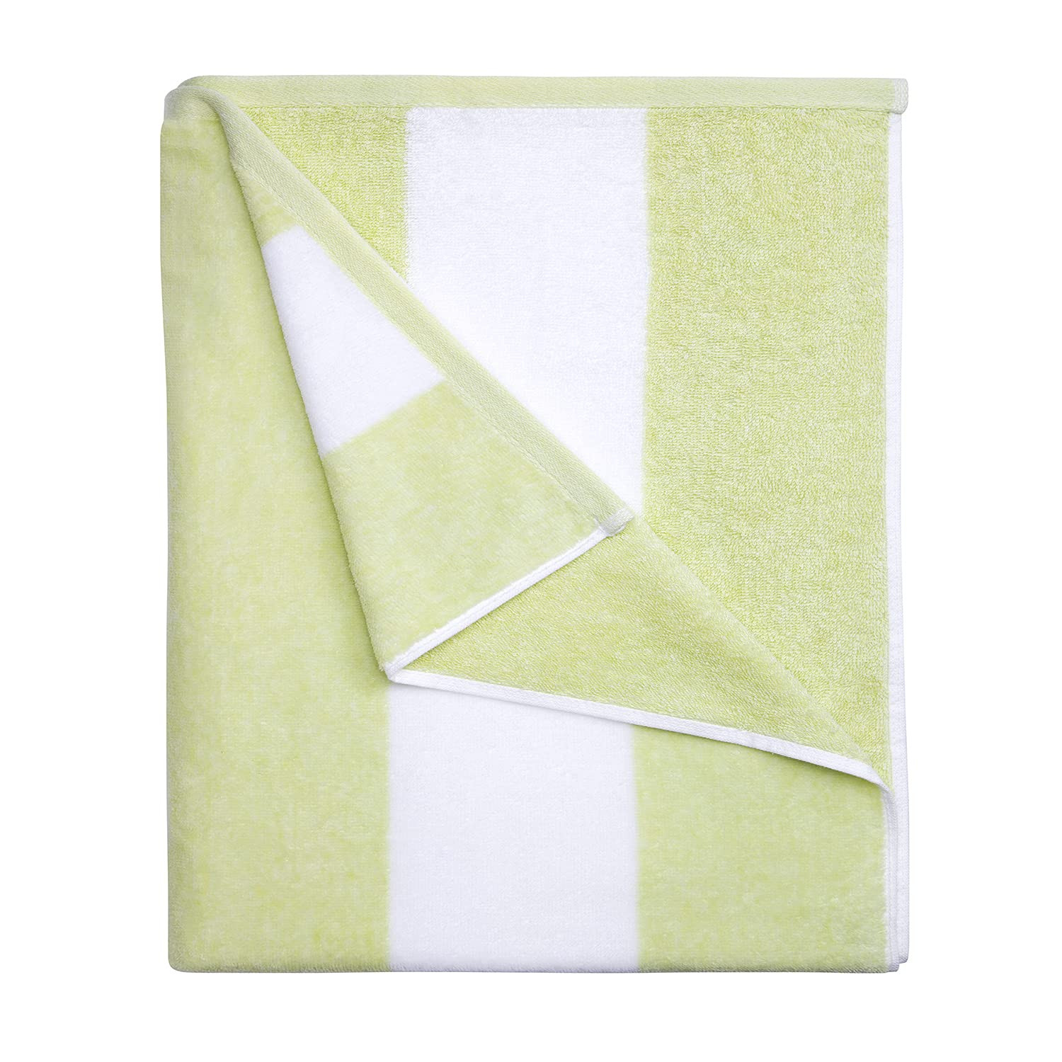 HENBAY Fluffy Oversized Beach Towel - Plush Thick Large 70 x 35 Inch Cotton Pool Towel, Aqua Striped | Amazon (US)
