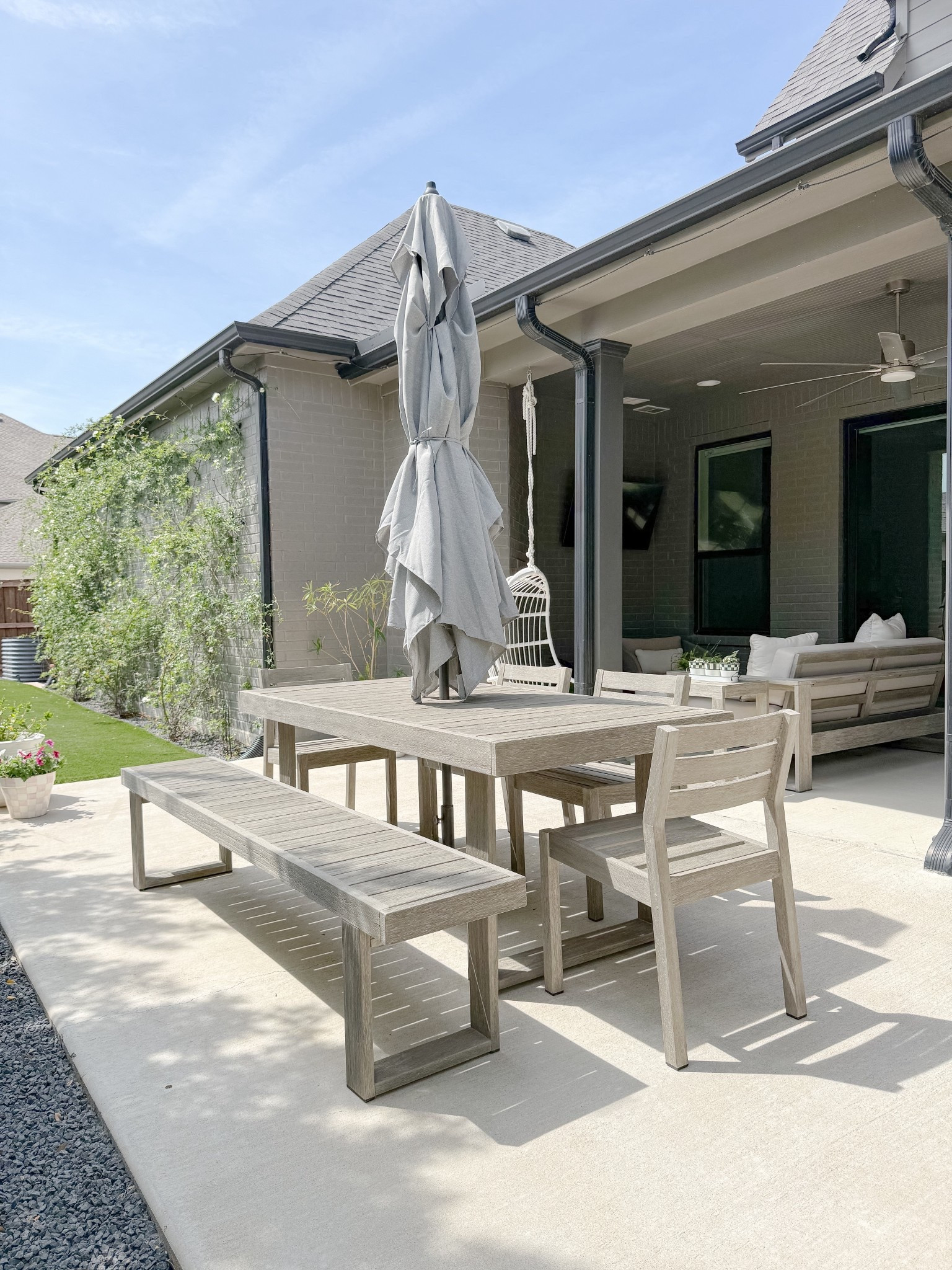 Patio season is here! Time for a Spring porch refresh! 🌸🤍🦋🌿 #springdecor #spring #patiodecor #porch #springporch #outdoordining #homedecor 

#LTKSeasonal #LTKHome #LTKSaleAlert