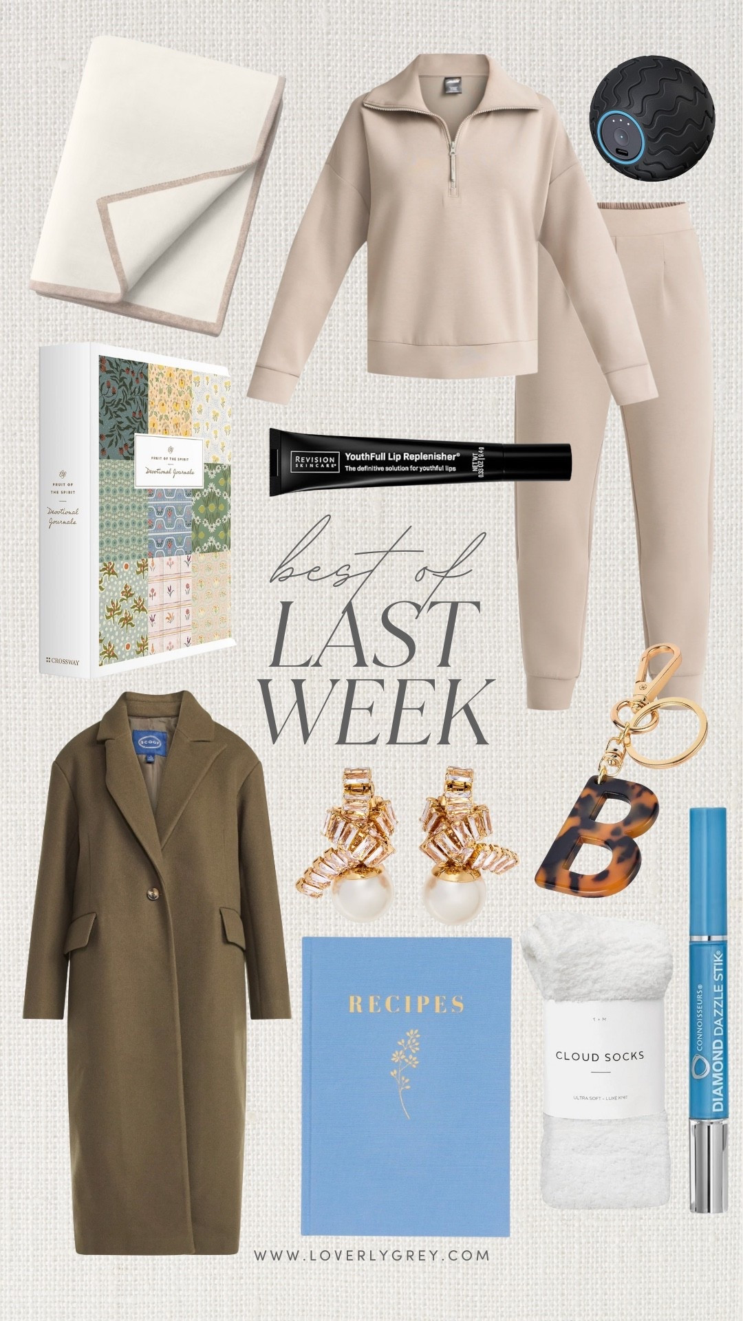 Here are some of your favorite items from last week 👏🏼

Loverly Grey, best of last week, best sellers, follower favorites, Amazon find, Target find, Walmart find, matching set, lounge set, loungewear, travel outfit ideas, winter coat, cashmere blanket, women’s devotional, recipe book, gift ideas, gift guide, lip balm, massager, keychain, jewelry cleaner, fuzzy socks, pearl earrings 

#LTKGiftGuide #LTKFindsUnder50 #LTKHoliday
