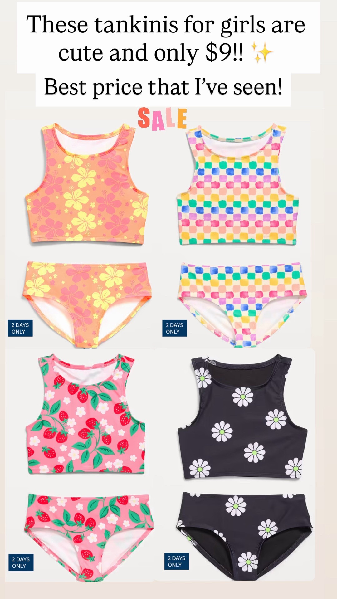 Cutest Tankini bathing suits for girls are $9!!!

#LTKKids #LTKSaleAlert