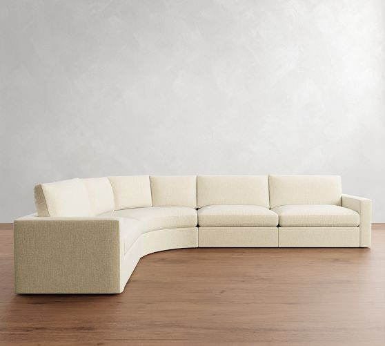 Westwood Square Arm 4-Piece Curved Wedge Sectional (151") | Pottery Barn (US)