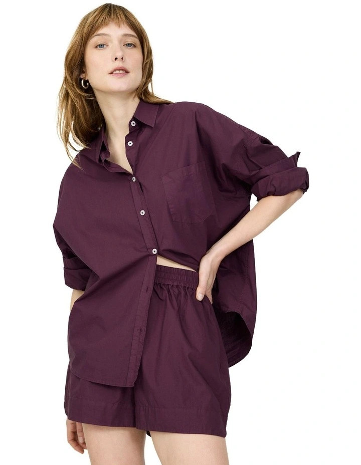 LMNDChiara Long Sleeve Classic Shirt in Purple | Myer