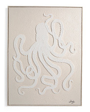 30x40 Sandy Plastered Octopus Weathered White Wall Art | TJ Maxx