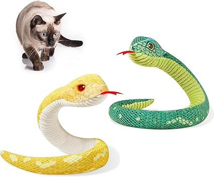 Potaroma Cat Toys Realistic Snake Catnip Crinkly Sound Toy 2 Pcs, Mesh Fabric for Teeth Cleaning,... | Amazon (US)