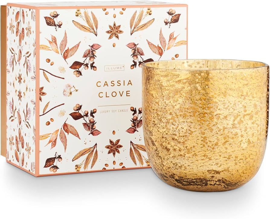 ILLUME Cassia Clove Luxe Candle, 22 oz. Sanded Mercury Glass | Amazon (US)