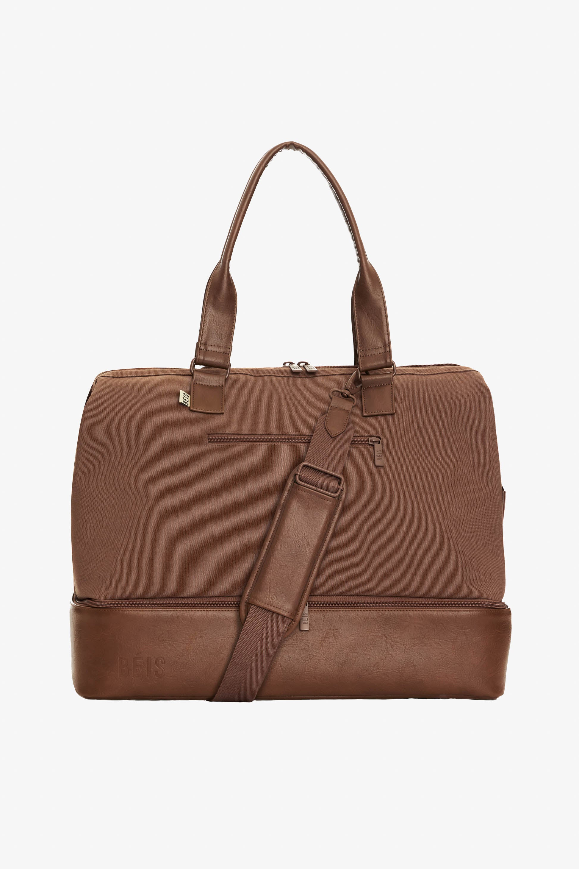 Resale BÉIS 'The Weekender' in Maple - Brown Weekend Bag & Overnight Travel Bag | BEIS