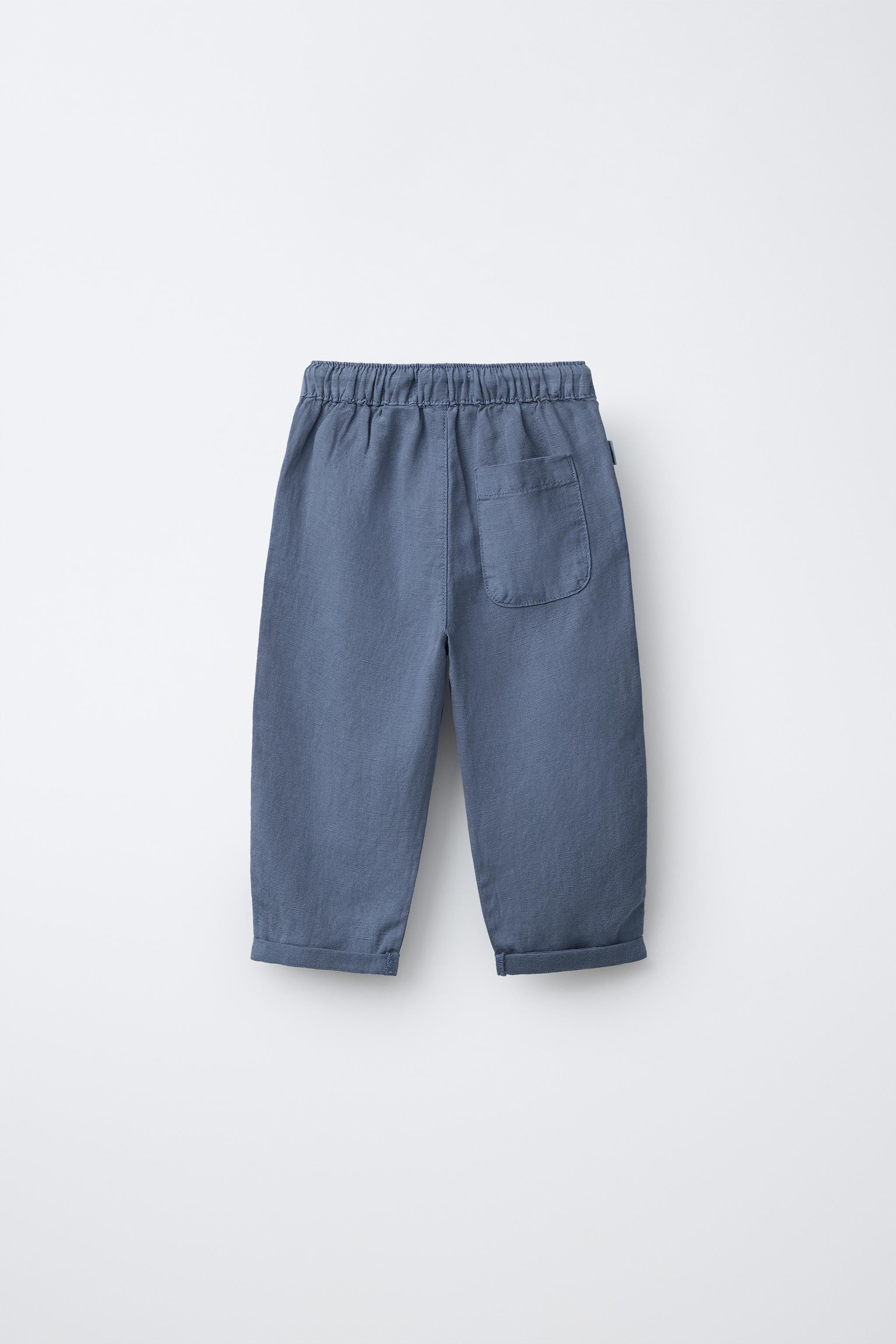 LOOSE-FITTING LINEN BLEND TROUSERS | Zara UK