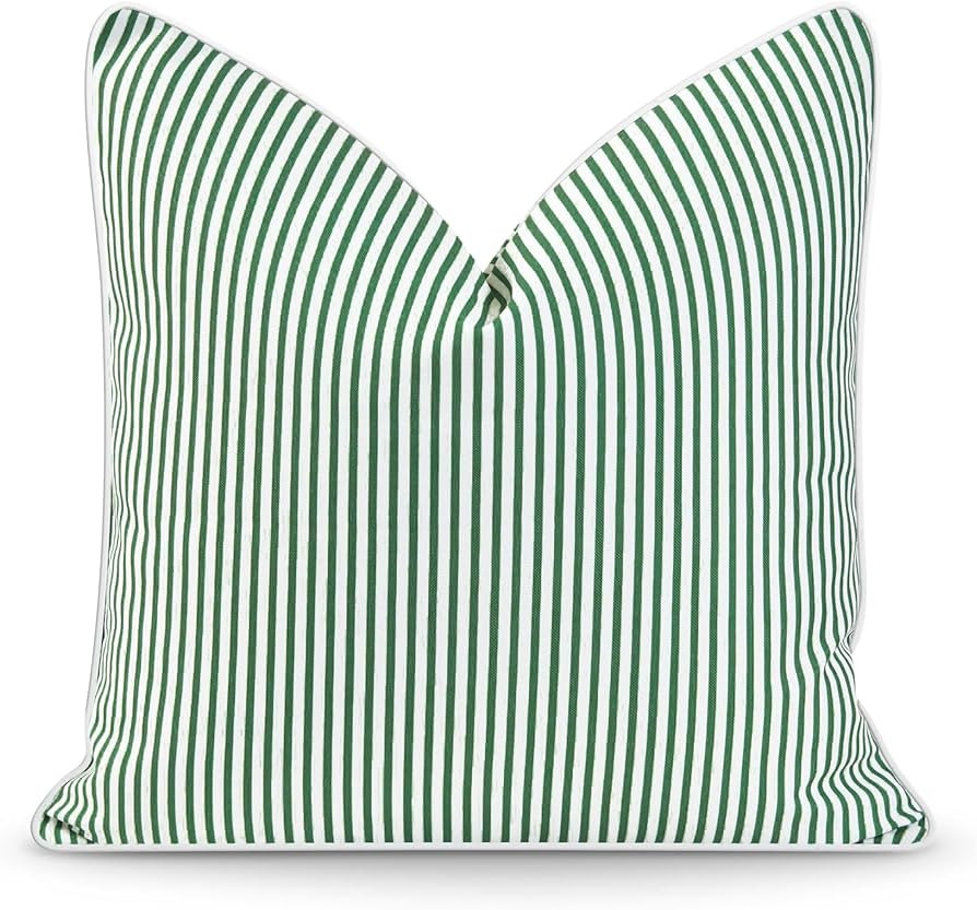 Hofdeco Premium Coastal Patio Indoor Outdoor Pillow Cover Only, 20"x20" Water Resistant for Backy... | Amazon (US)