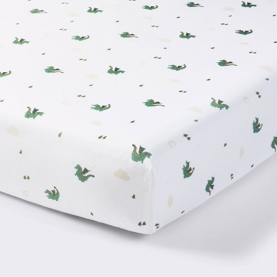 Cotton Fitted Crib Sheet - Dragons - Cloud Island™ | Target