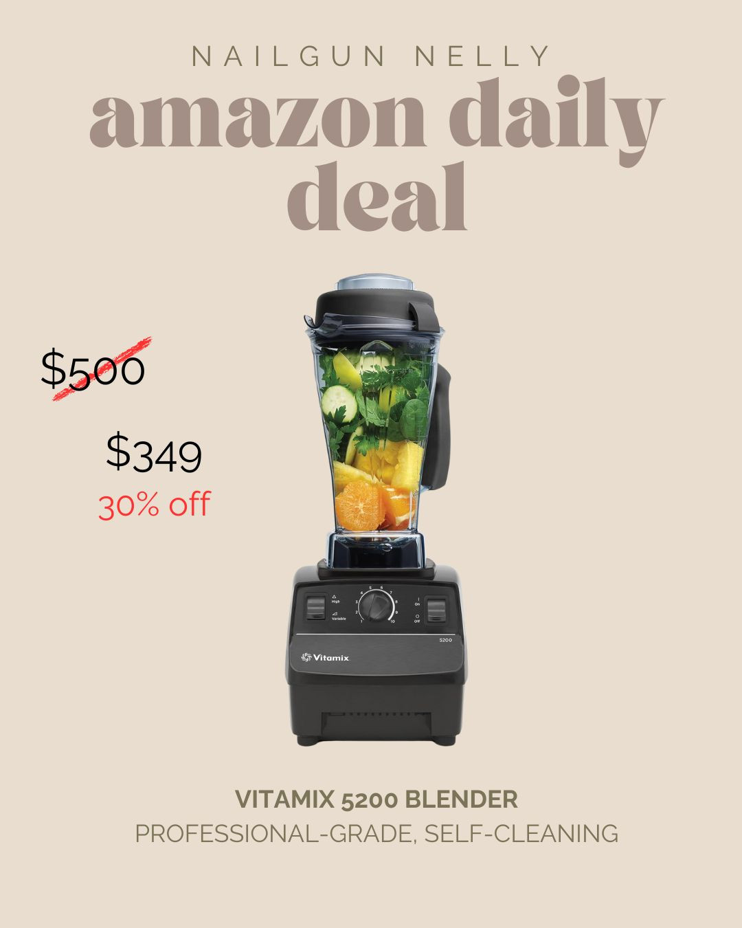Amazon Daily Deal! Vitamix 5200 Blender, Professional-Grade, Self-Cleaning

 

 #LTKGiftGuide #LTKActive #LTKSaleAlert