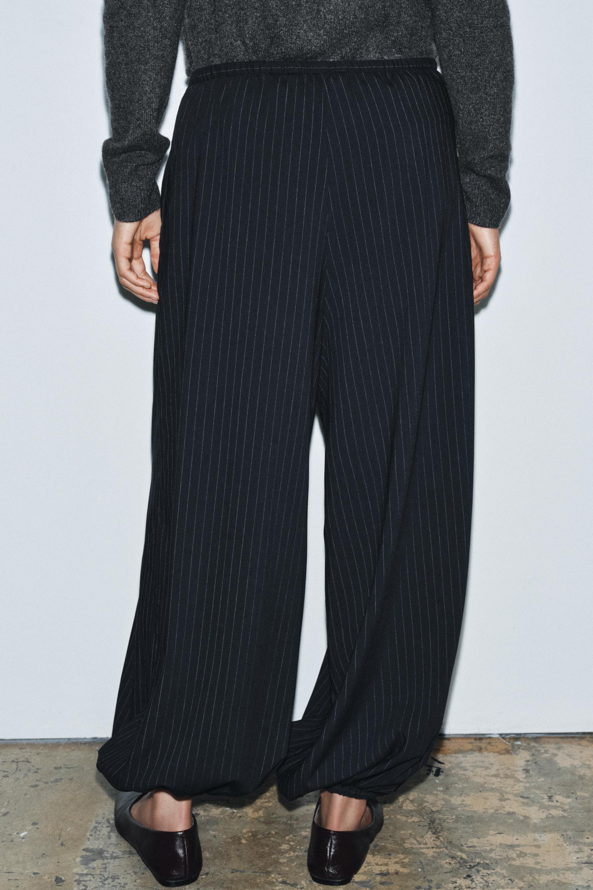 ZW COLLECTION PINSTRIPE BALLOON PANTS | Zara US