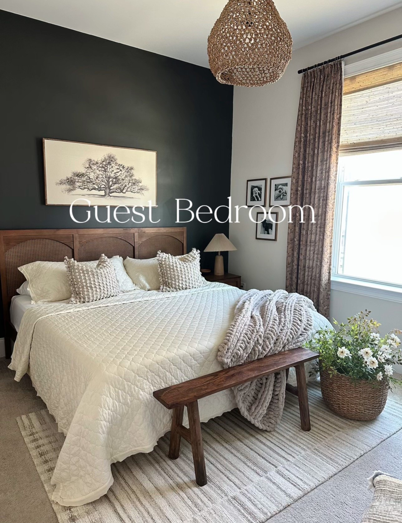 Neutral and organic, this is our guest bedroom. The back wall is painted carbonized by Sherwin-Williams.

Home decor, home design, home, inspiration, bed, inspiration, neutral home, affordable home

#LTKHome #LTKSaleAlert
