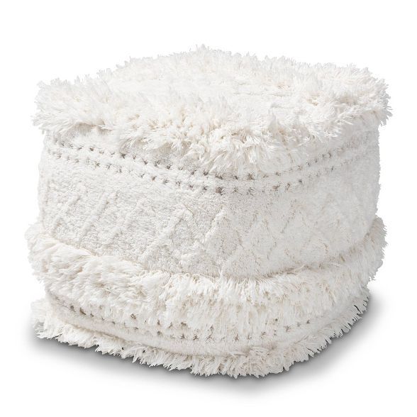 Curlew Handwoven Moroccan Inspired Pouf Ottoman - Baxton Studio | Target