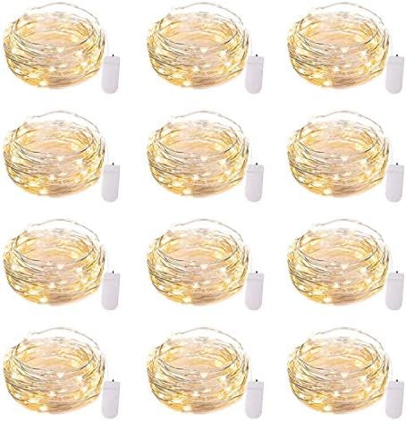 Amazon.com: Brightown 12 Pack Led Fairy Lights Battery Operated String Lights Waterproof Silver W... | Amazon (US)
