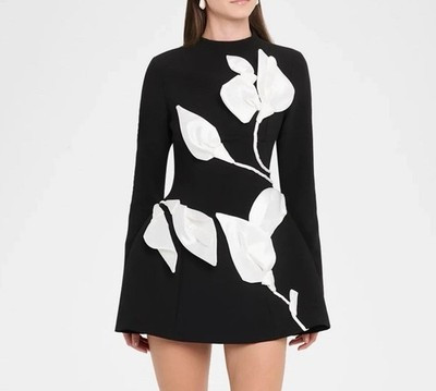 ACLER Kadence Mini Dress in black & Ivory $500 US 4 | eBay US