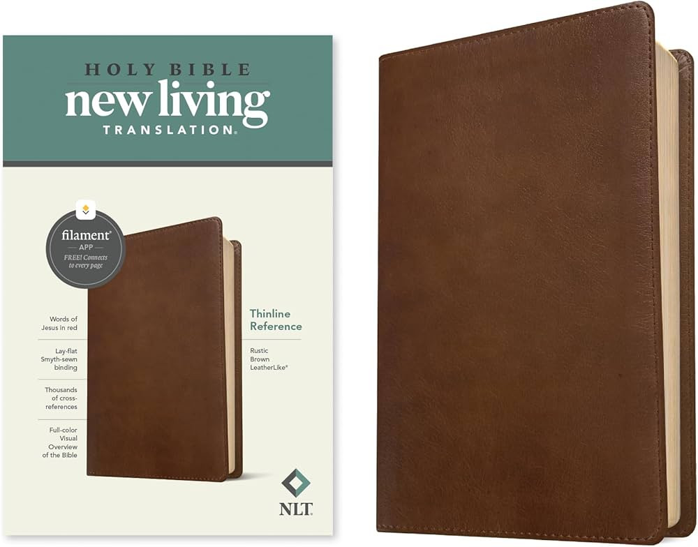 NLT Thinline Reference Bible, Filament Enabled (LeatherLike, Rustic Brown): Includes Free Access ... | Amazon (US)