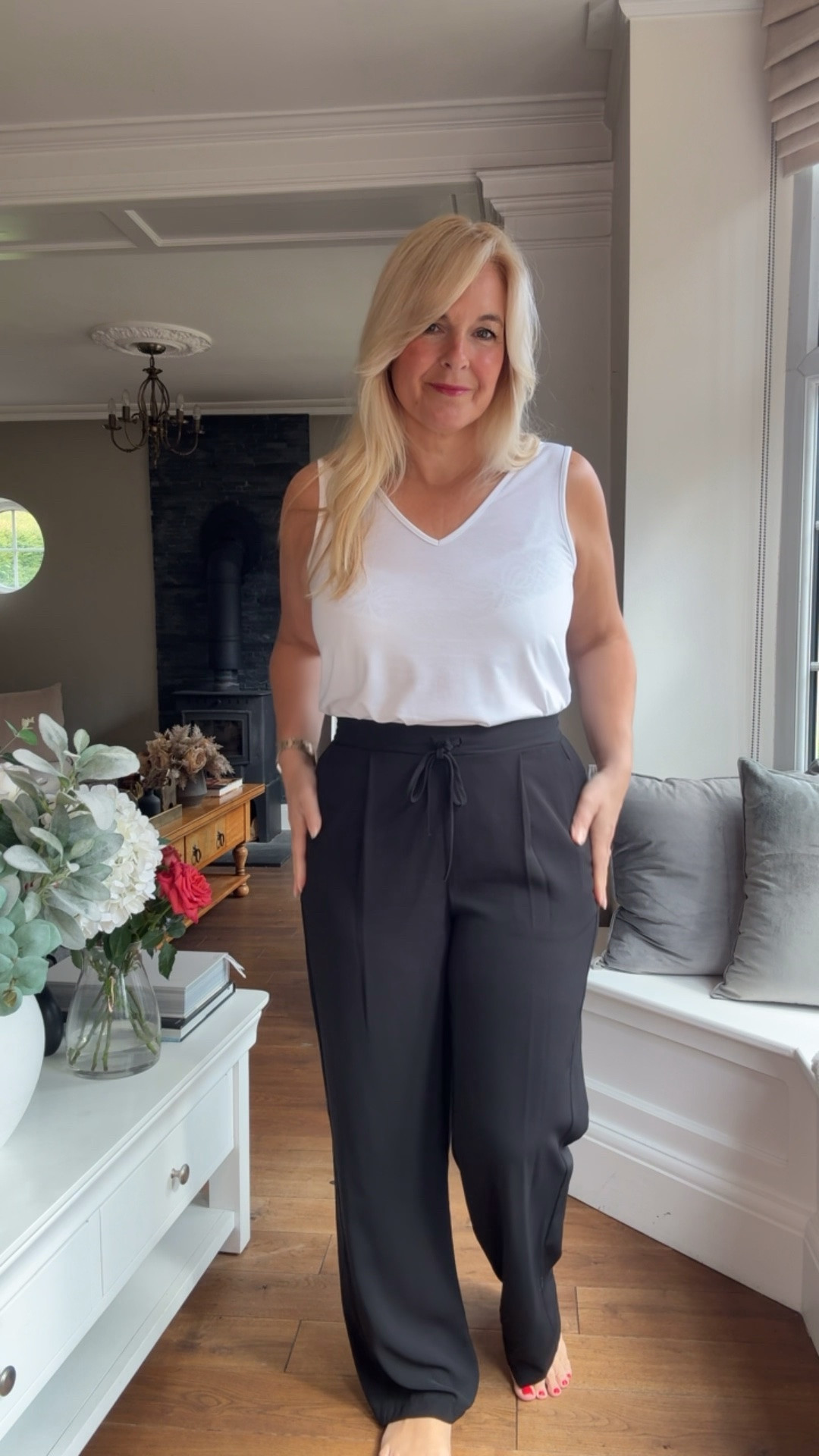 Animal print spring jacket styling 🐅
Black wide leg trousers spring/summer style white vest top

#LTKspring #LTKuk #LTKsummer