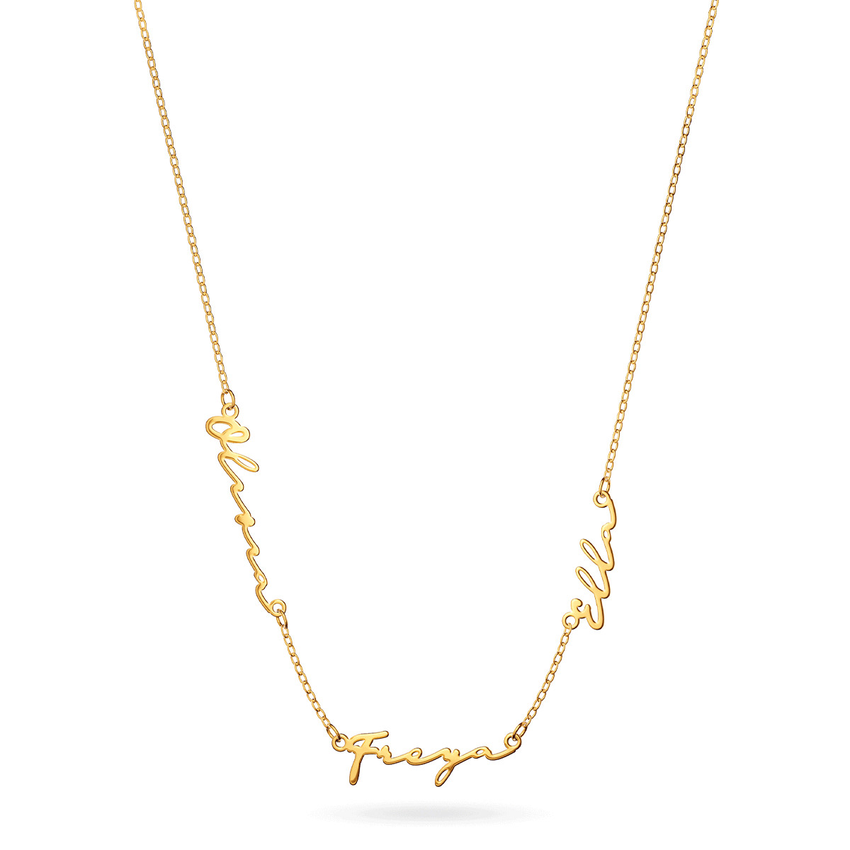 Multi Signature Name Necklace (Gold) | Abbott Lyon