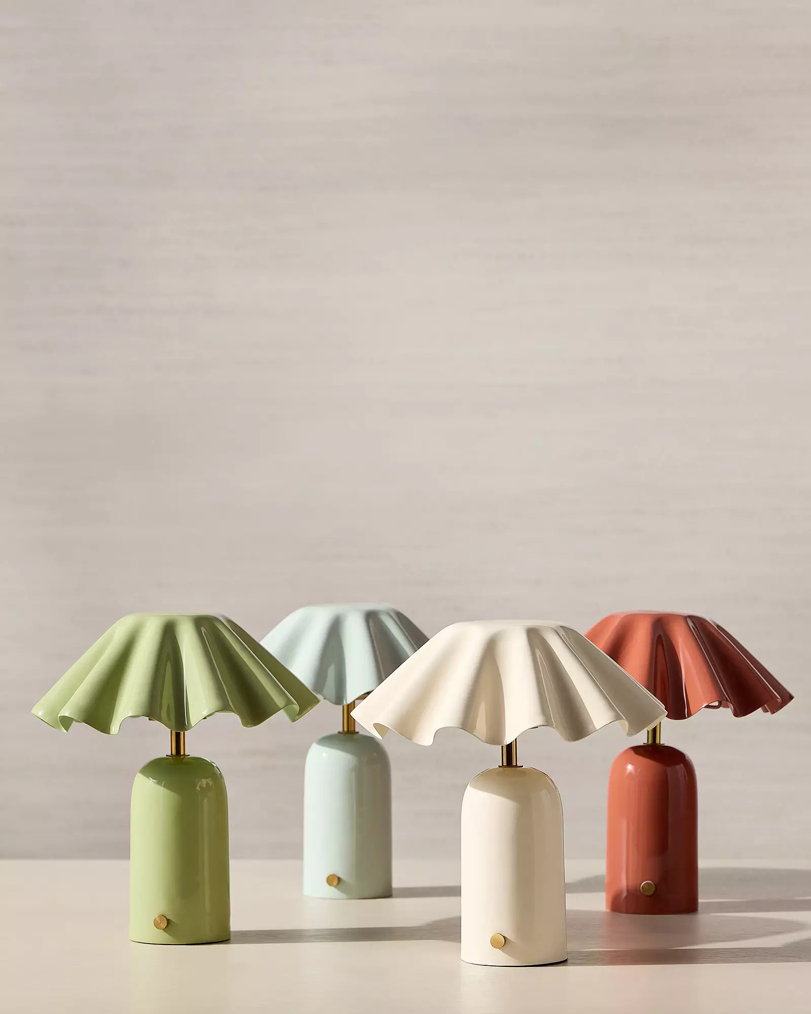 Brooks Fluted Cordless Table Lamp | Serena and Lily