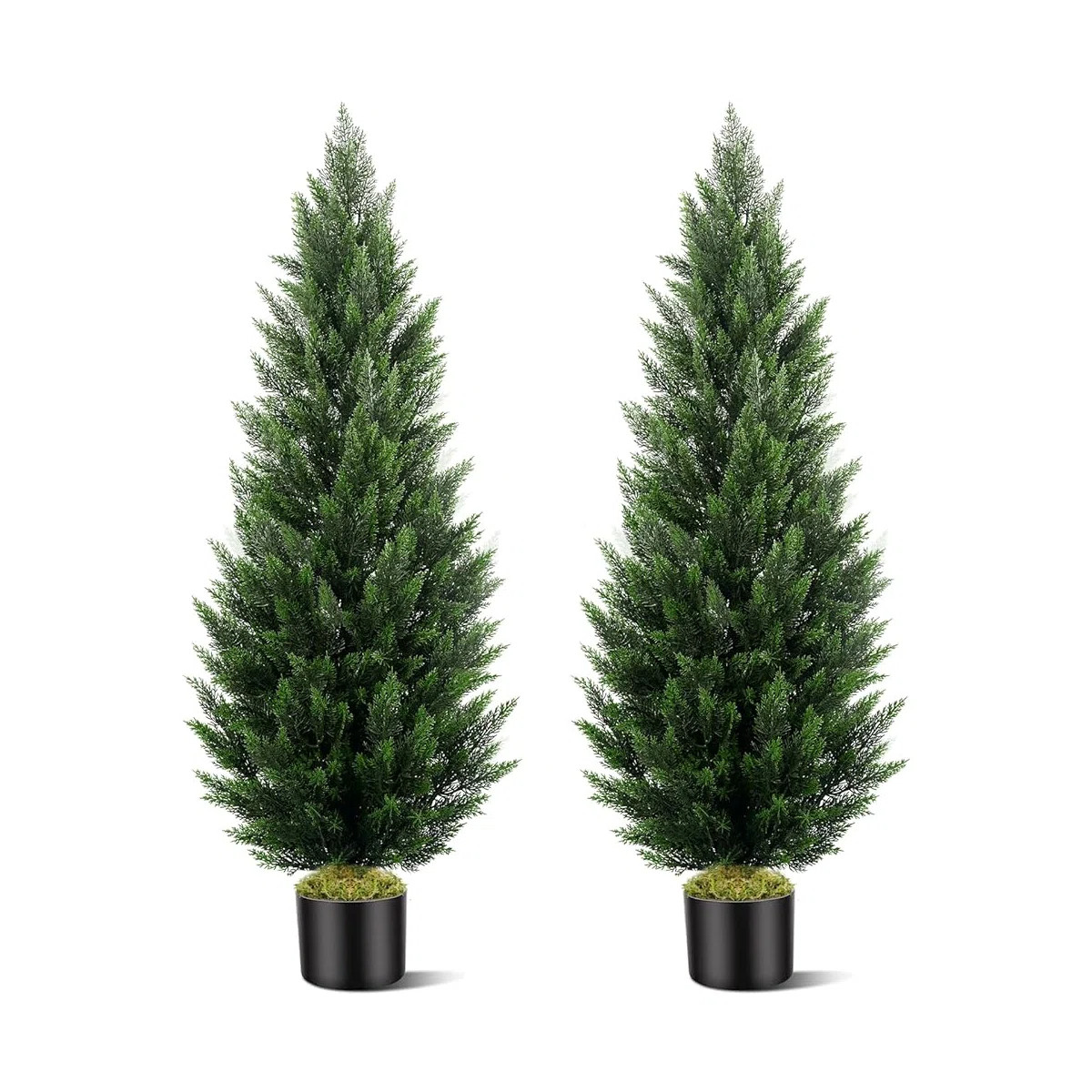 Artificial Cedar Tree Set In A Pot,Fake Tree (Set of 2) | Wayfair North America
