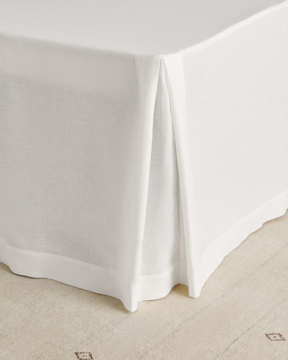 Quince | European Linen Bed Skirt in Toffee, Size King | Quince