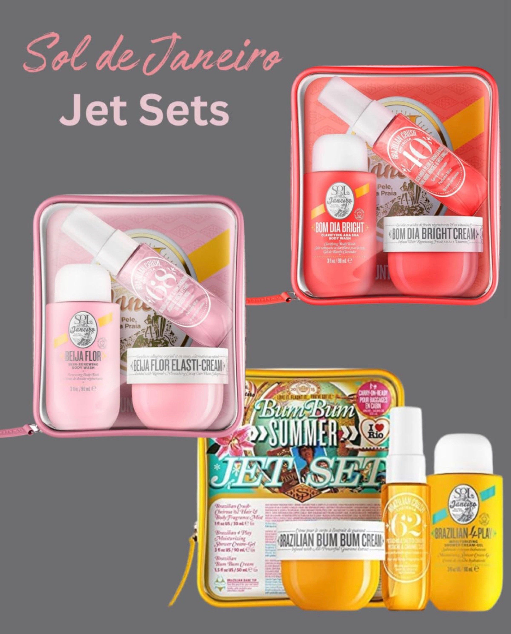 Brand new scent for Sol de Janeiro! These travel sets would be great gift ideas but they sell out so fast. All 3 are back in stock at the time of post for just $30

#LTKsalealert #LTKHoliday #LTKGiftGuide