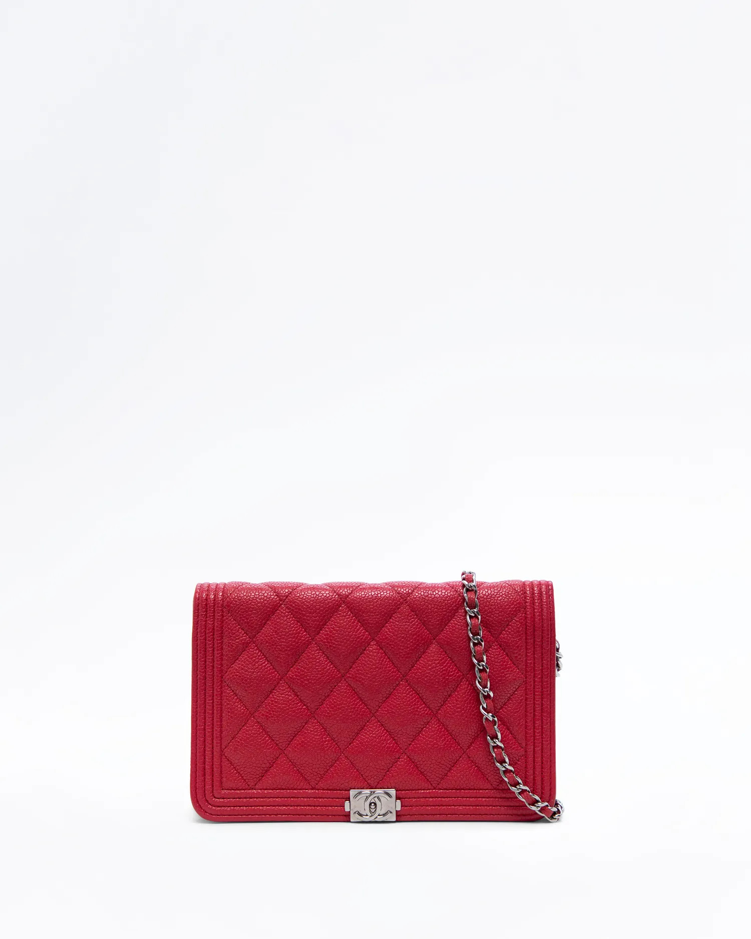 Caviar Quilted Boy Wallet on a Chain | Vivrelle