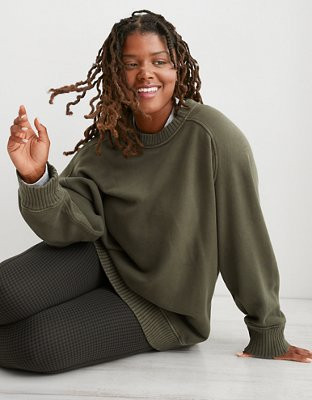 Aerie Down-To-Earth Crew Sweatshirt | Aerie