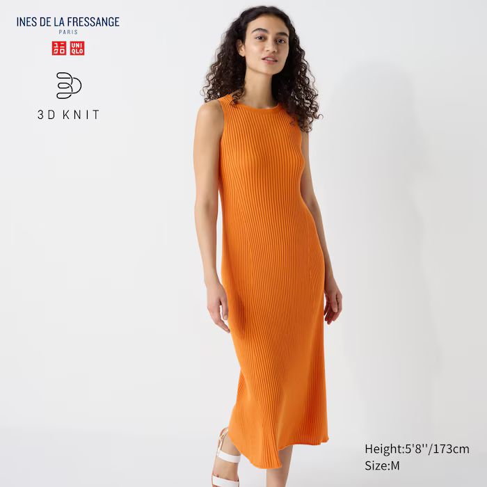 3D Knit Ribbed Sleeveless Dress | UNIQLO (US)