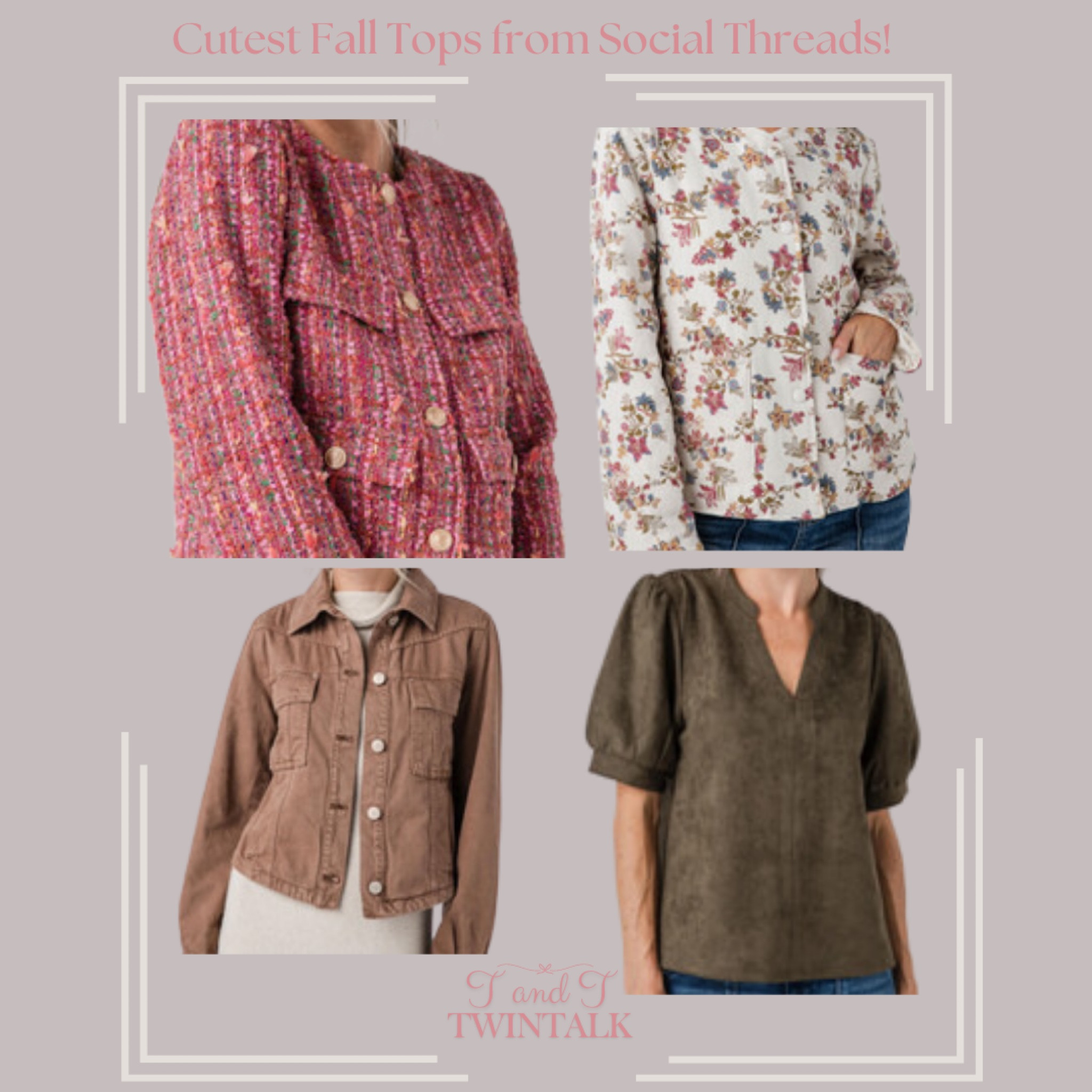 Cutest tops and jackets from social threads latest drop! 

#LTKMidsize #LTKSeasonal #LTKOver40