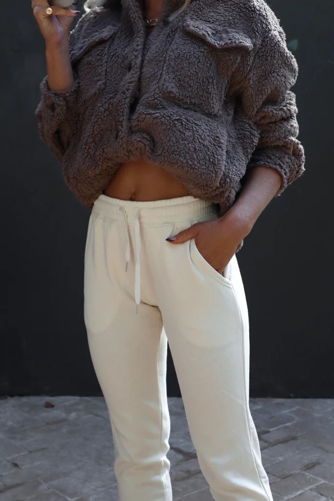 Soft Cream Joggers | She Is Boutique