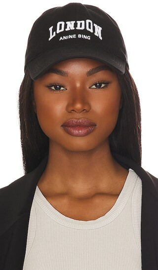 Jeremy Baseball Cap London in Black | Revolve Clothing (Global)
