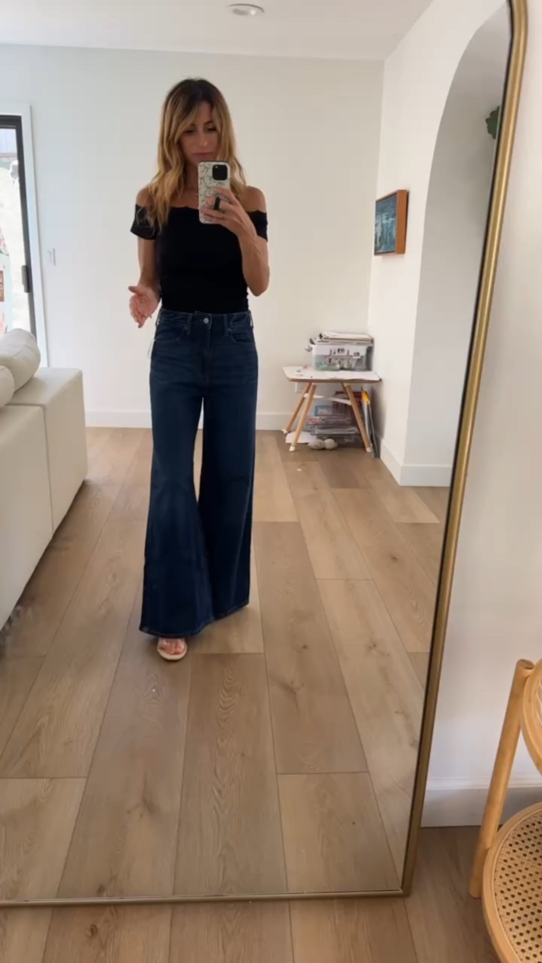 Old navy lace off the shoulder & ultra high rise extra wide leg pants. Currently wearing XS in top & 2 regular on jeans

#LTKFindsUnder100 #LTKFindsUnder50 #LTKSaleAlert