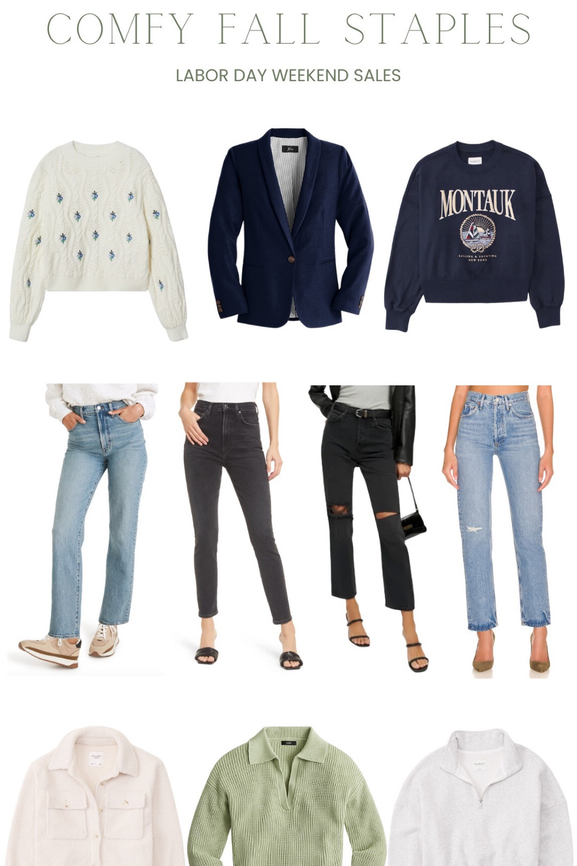Labor Day sales: Comfy Fall Staples

Jeans, sweatshirts, sweaters, fall outfit ideas, fall tops 

#LTKstyletip #LTKSale #LTKsalealert